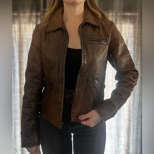 Polo Ralph Lauren Dark Brown Leather Jacket